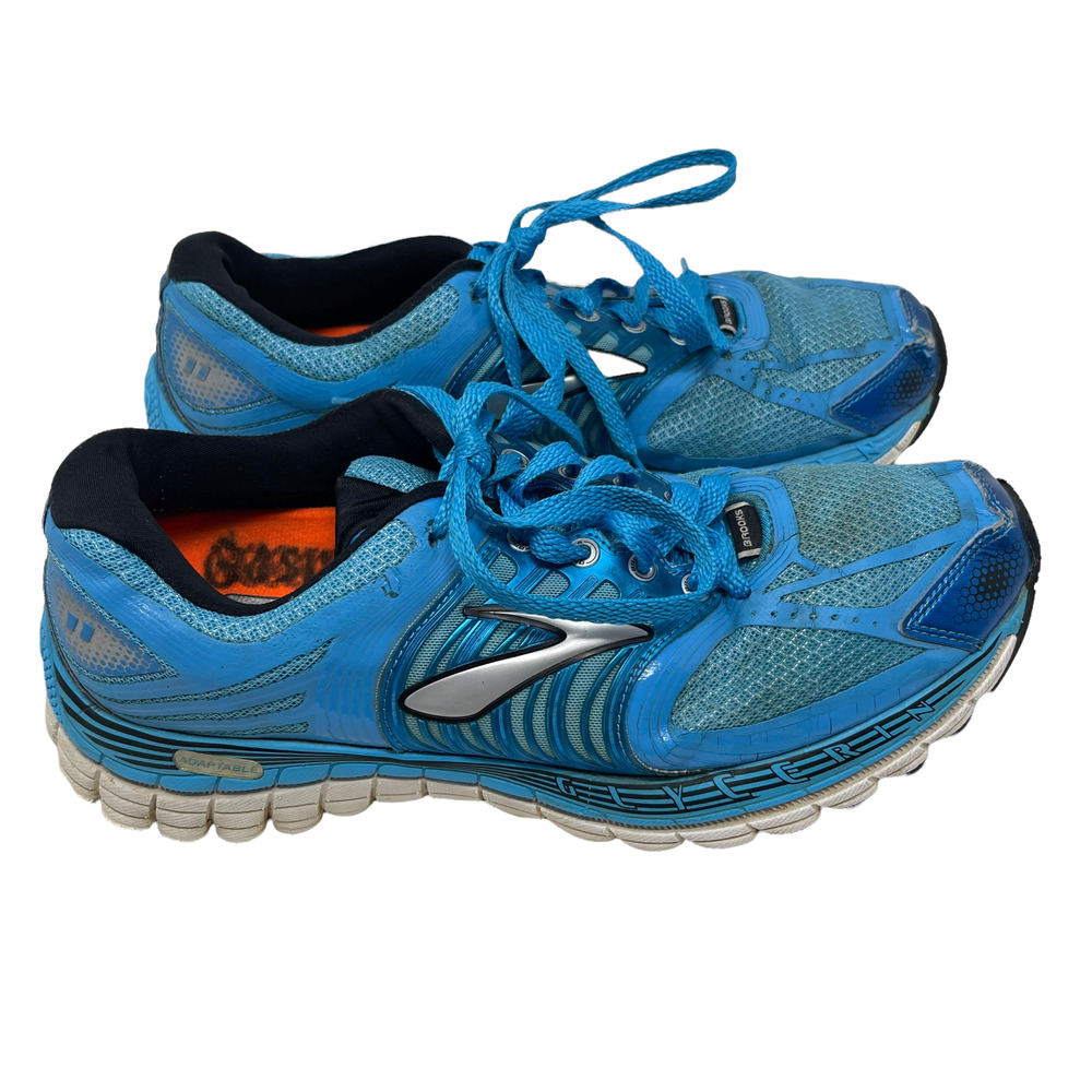Brooks Glycerin 11 Blue Black Running Shoes Sneakers 1201372A560 Women 10 Narrow